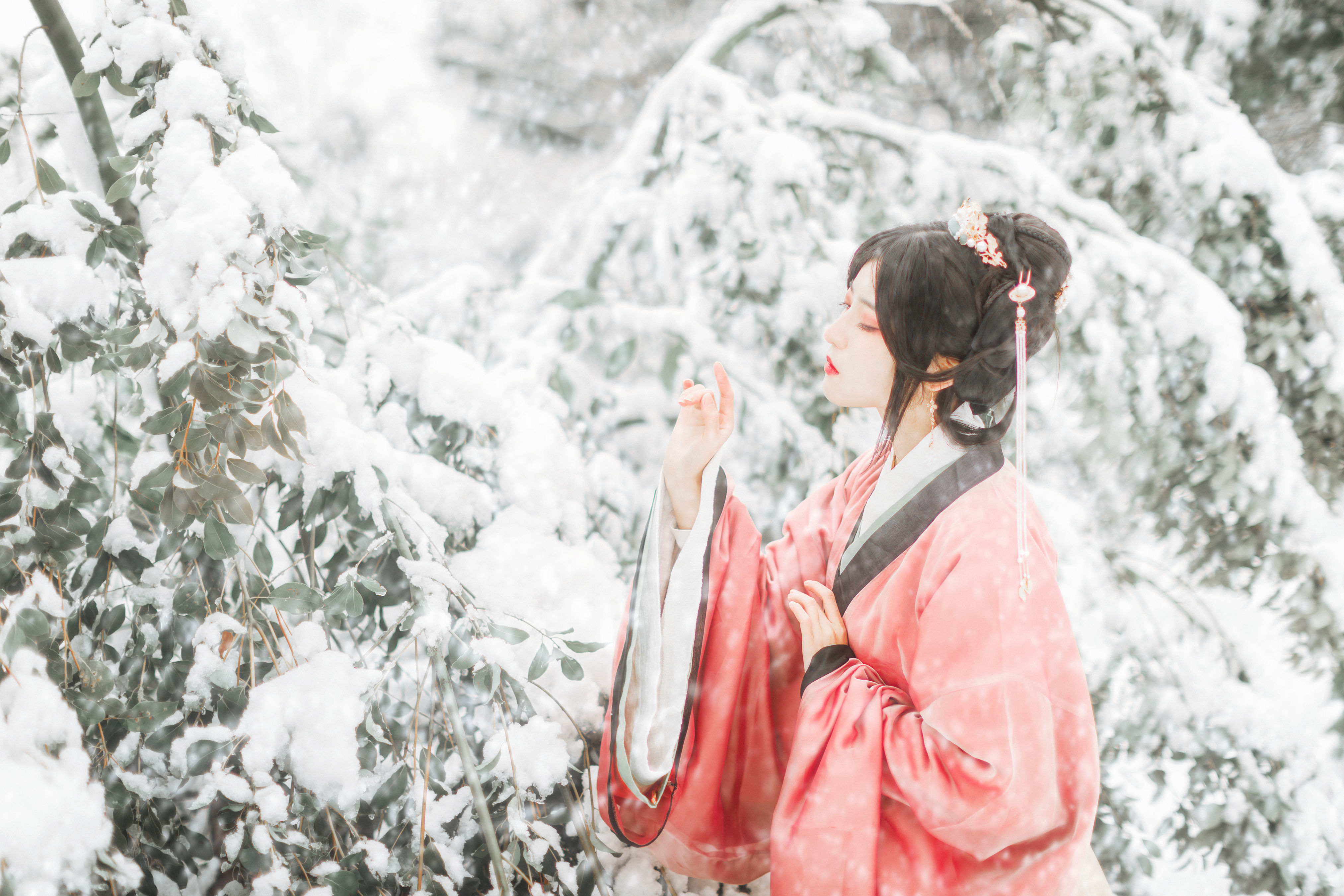 飞雪慕思归 冬天 古风 意境 雪景 女子