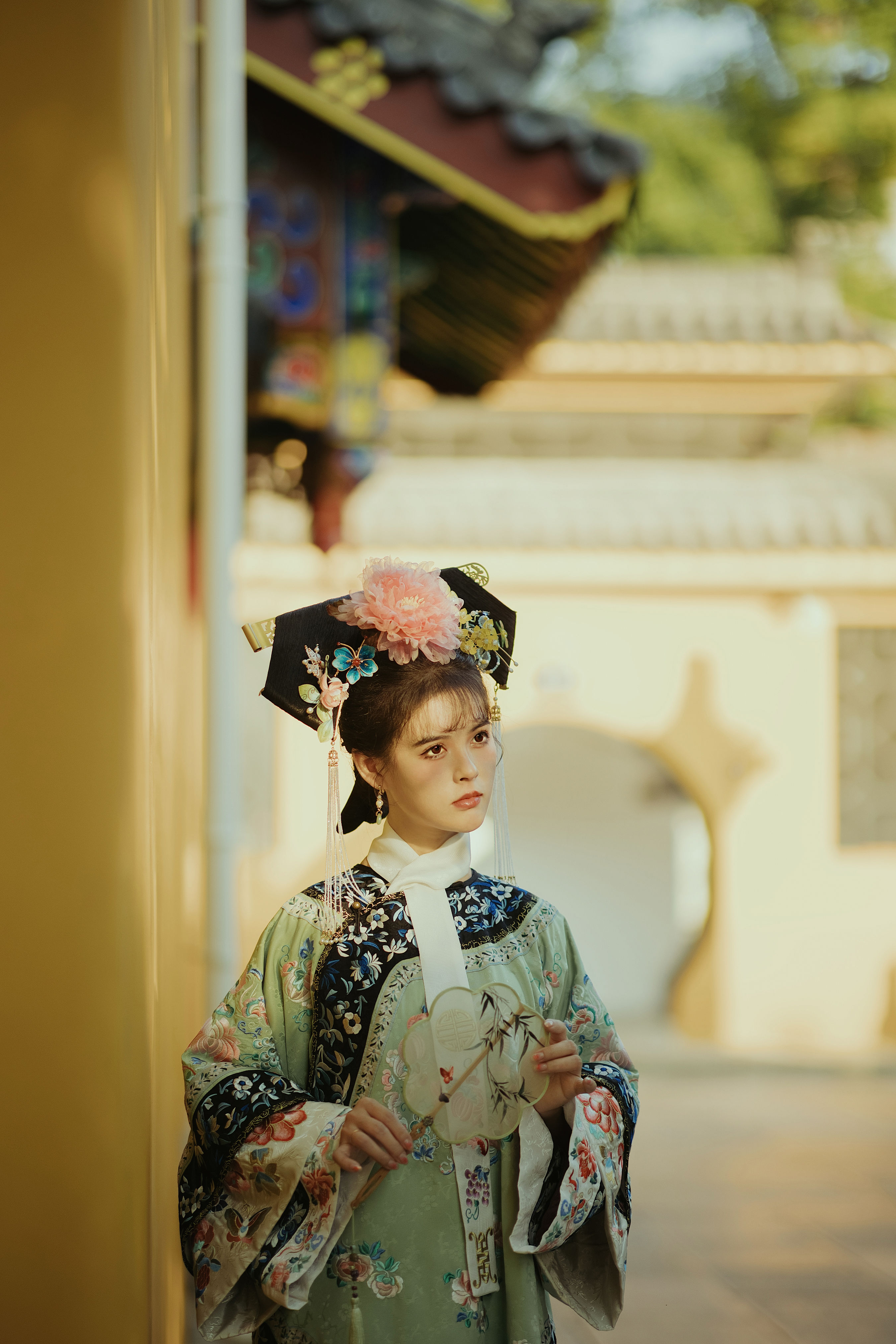 古寺秋暮 古代 古装 女子 清汉女 国风