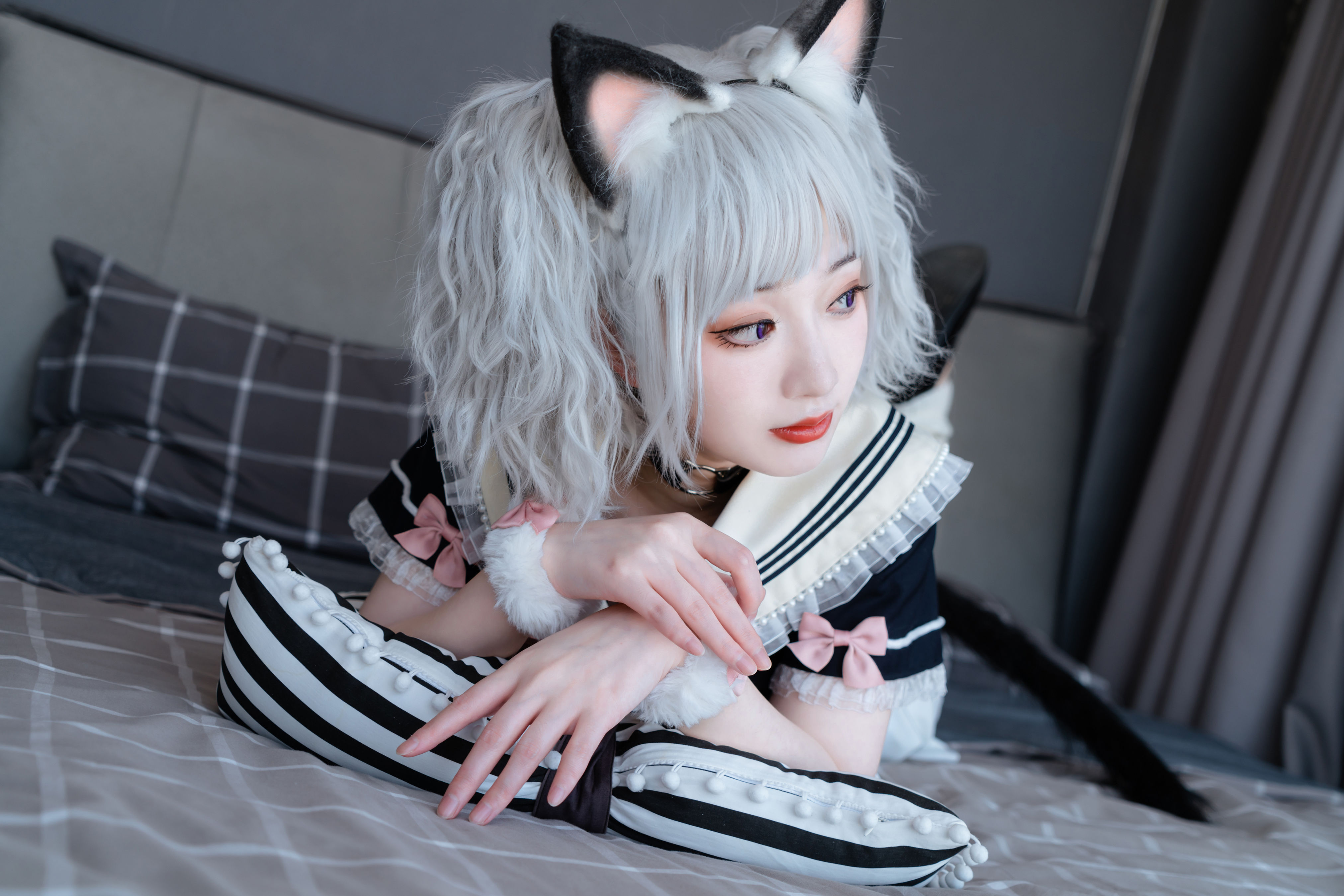 和平精英软萌银虎 Cosplay 可爱 美少女 JK