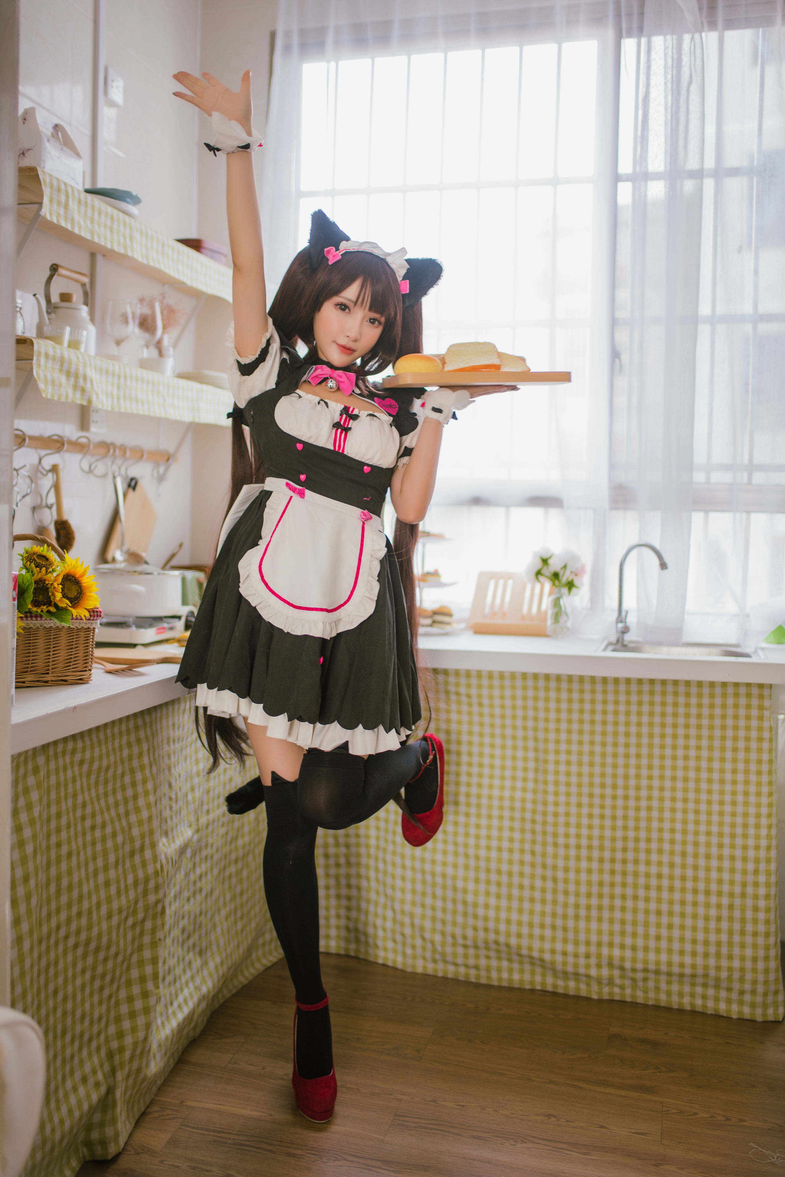 可爱猫咪女仆 二次元 Cosplay 女仆 猫娘 制服