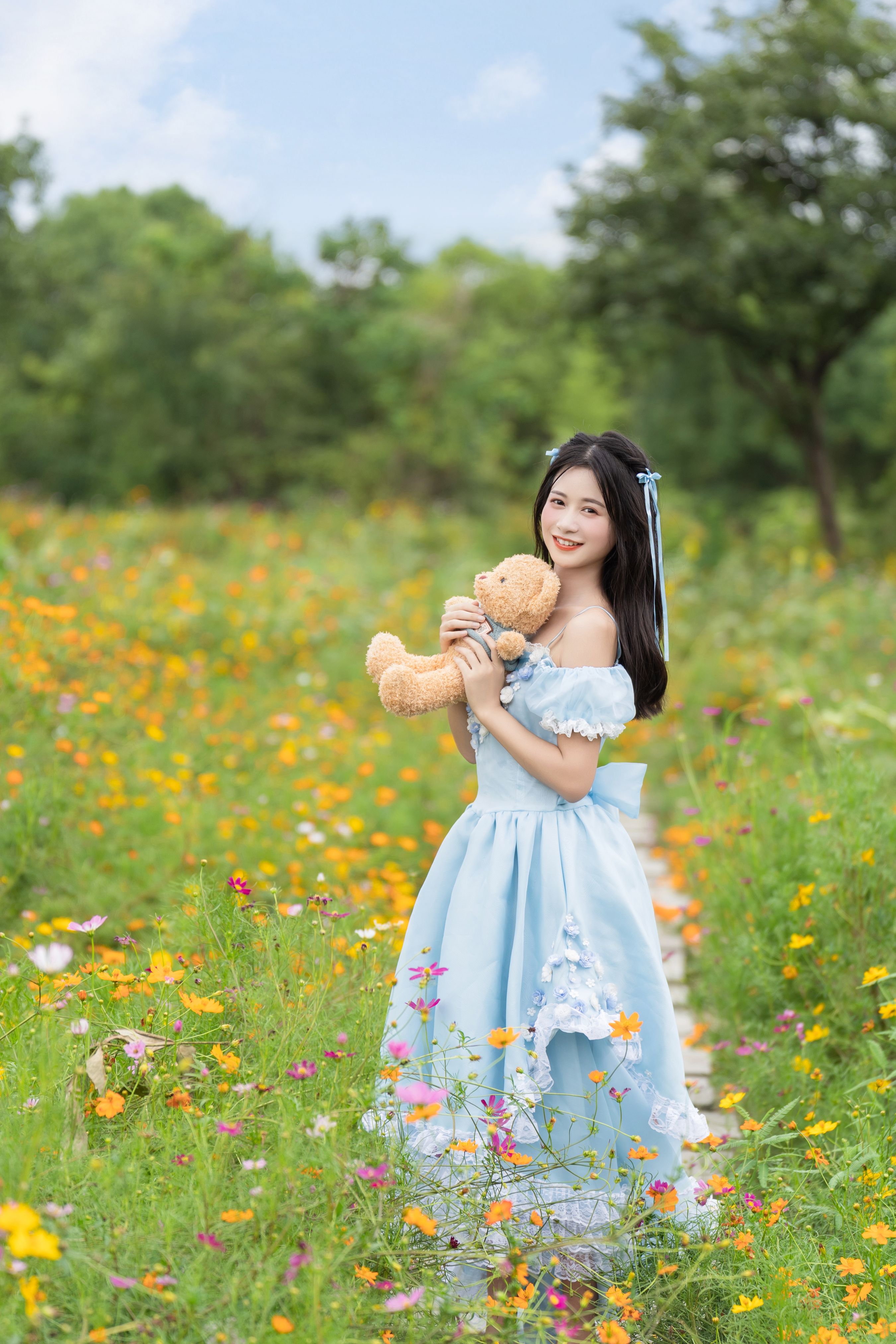 黄色花海 小清新 清纯 少女 花 写真