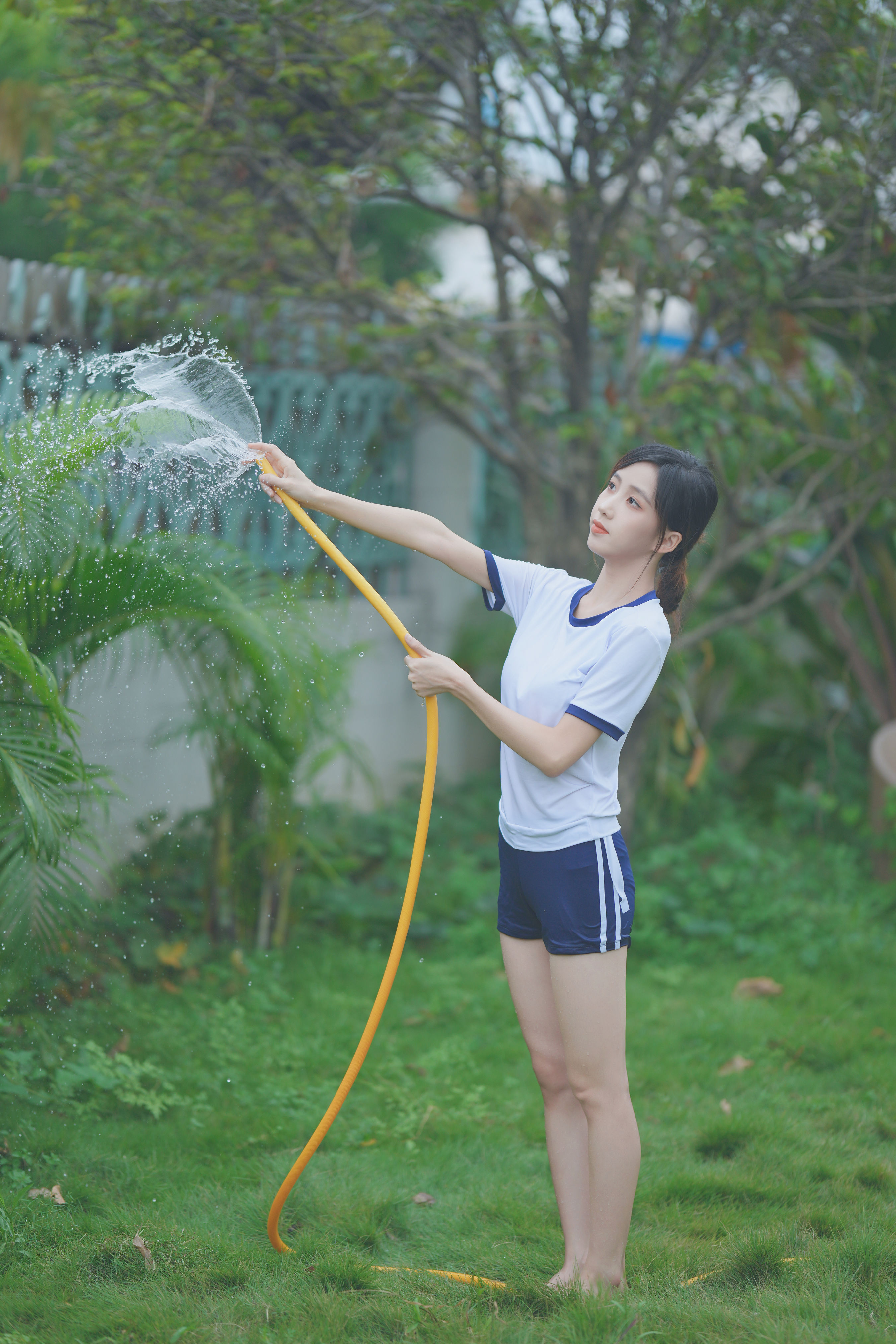 夏日泳池的苏苏 夏日 少女 写真 体操服 日系