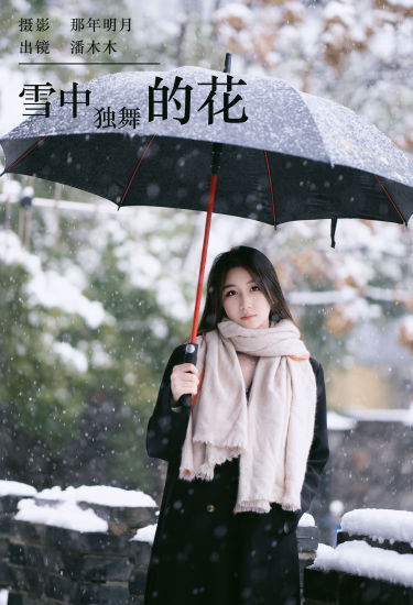 雪中独舞的花 雪景 冬天 小姐姐 美女 精美