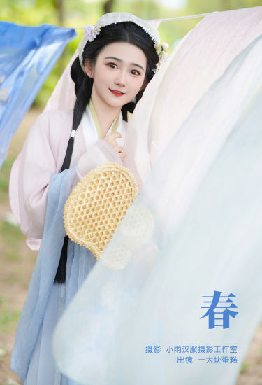 春 汉服 姑娘 古代 春天 甜美