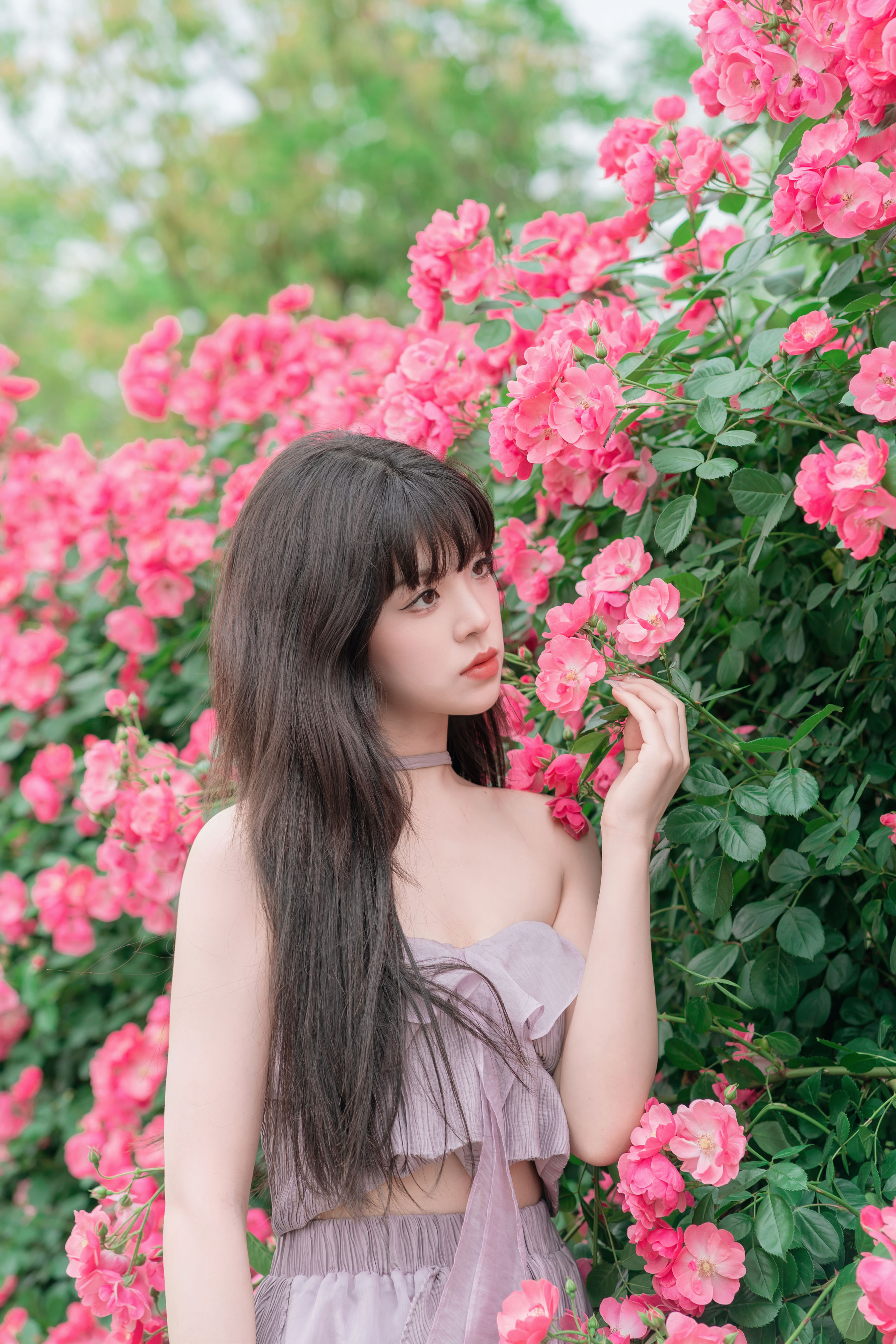 让花盛开 迷人 花 模特 美女 写真 性感