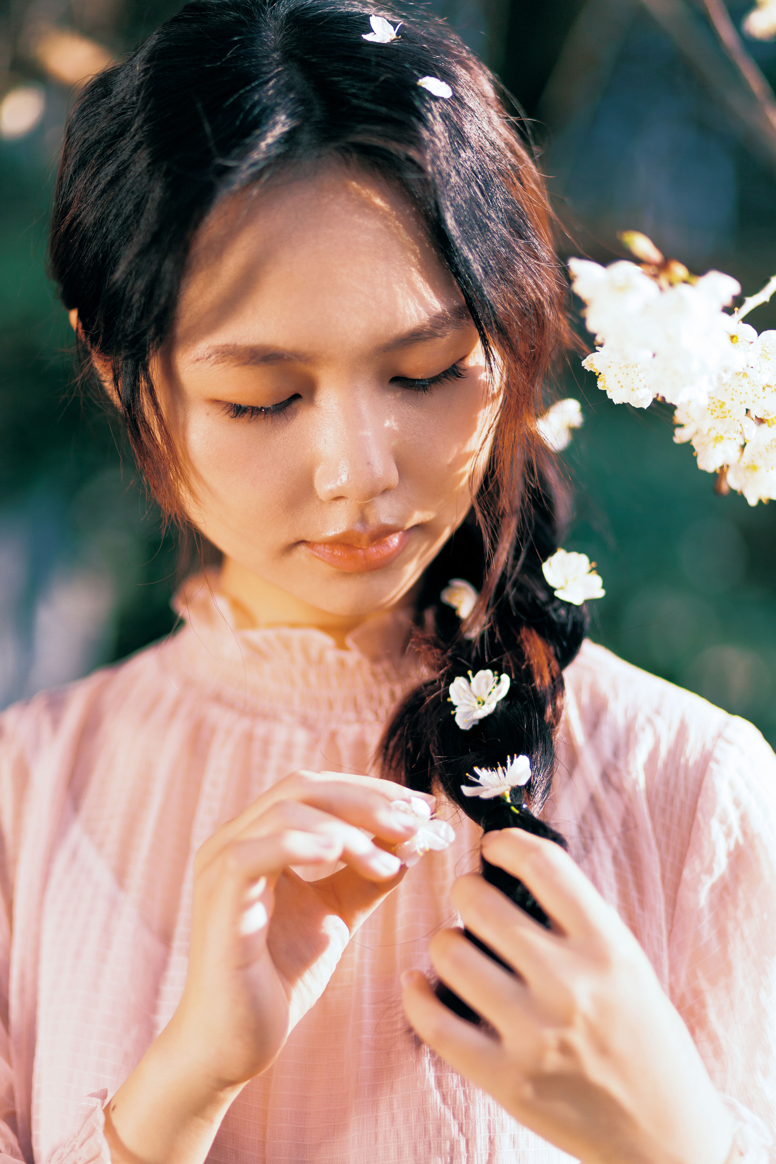 春日樱 春日 樱花 妹子 色彩 小清新