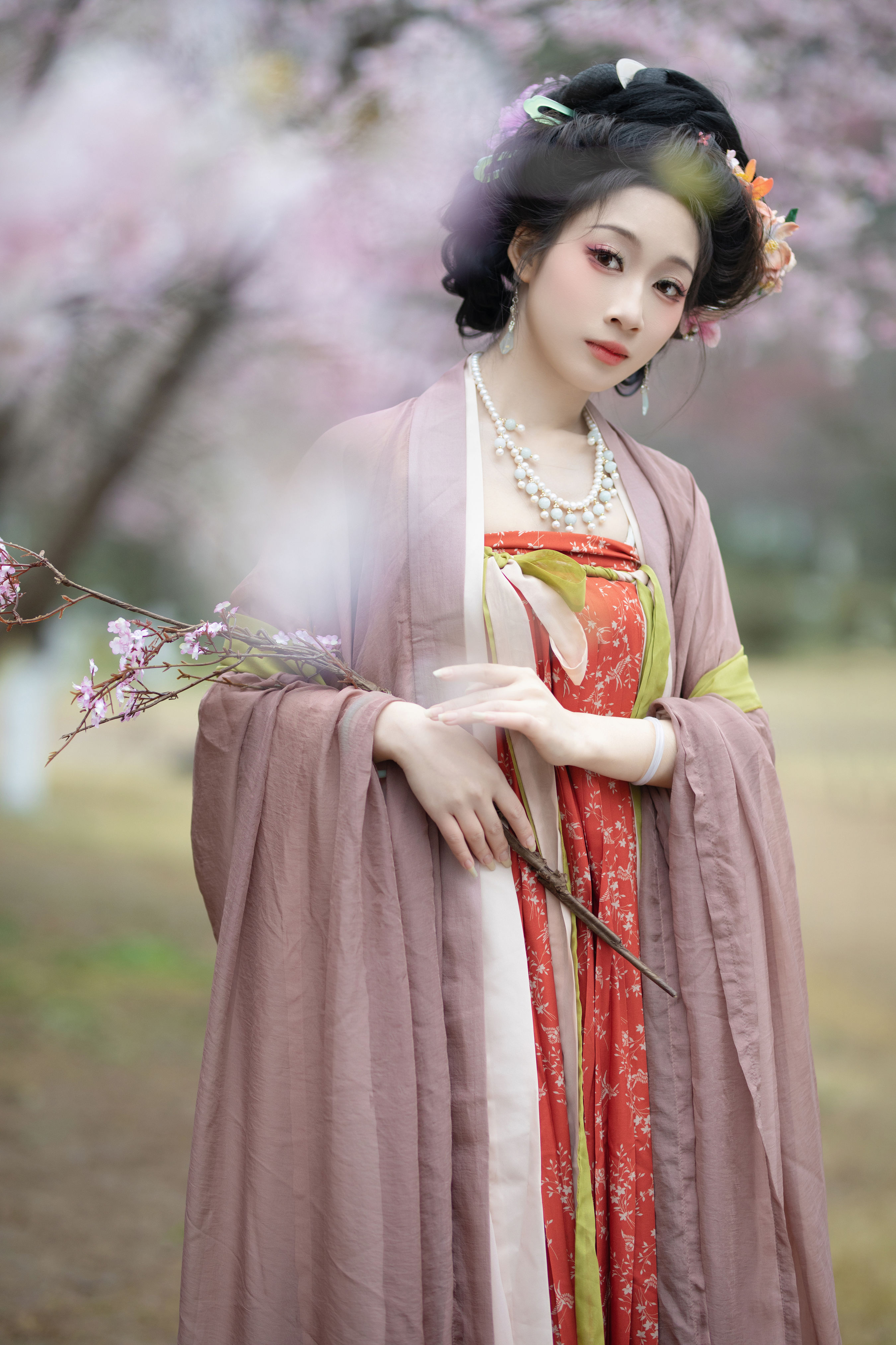 春樱 古风 汉服 美人 春天 樱花