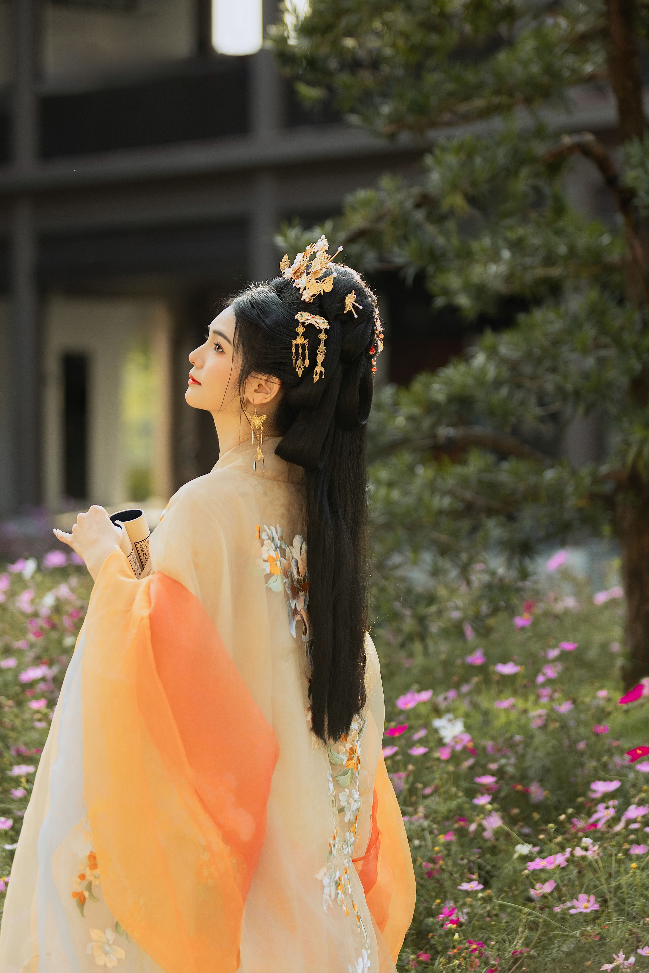 朝花引 汉服 古代 女子 写真 国风