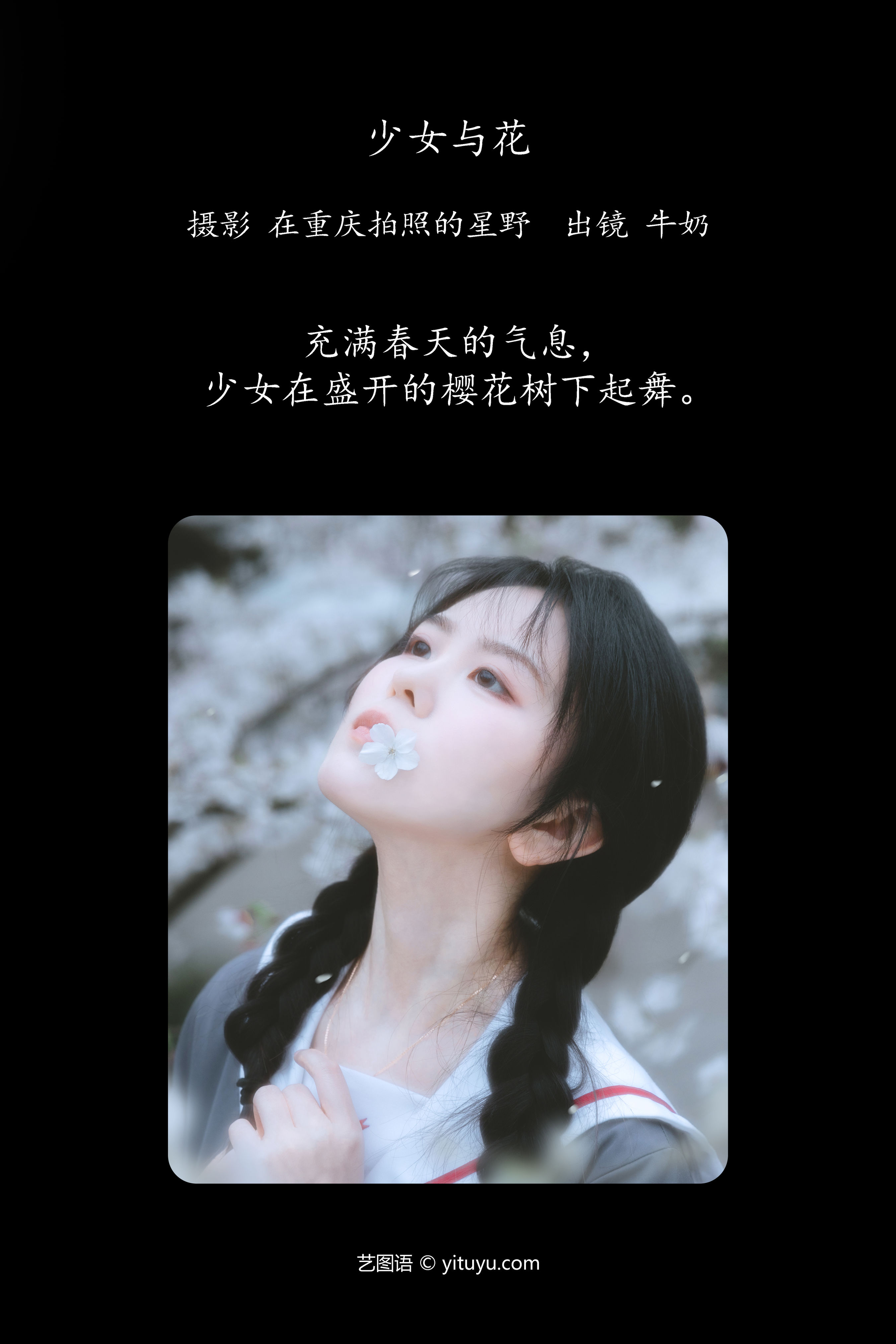 少女与花 樱花 少女 花 清纯 JK 写真