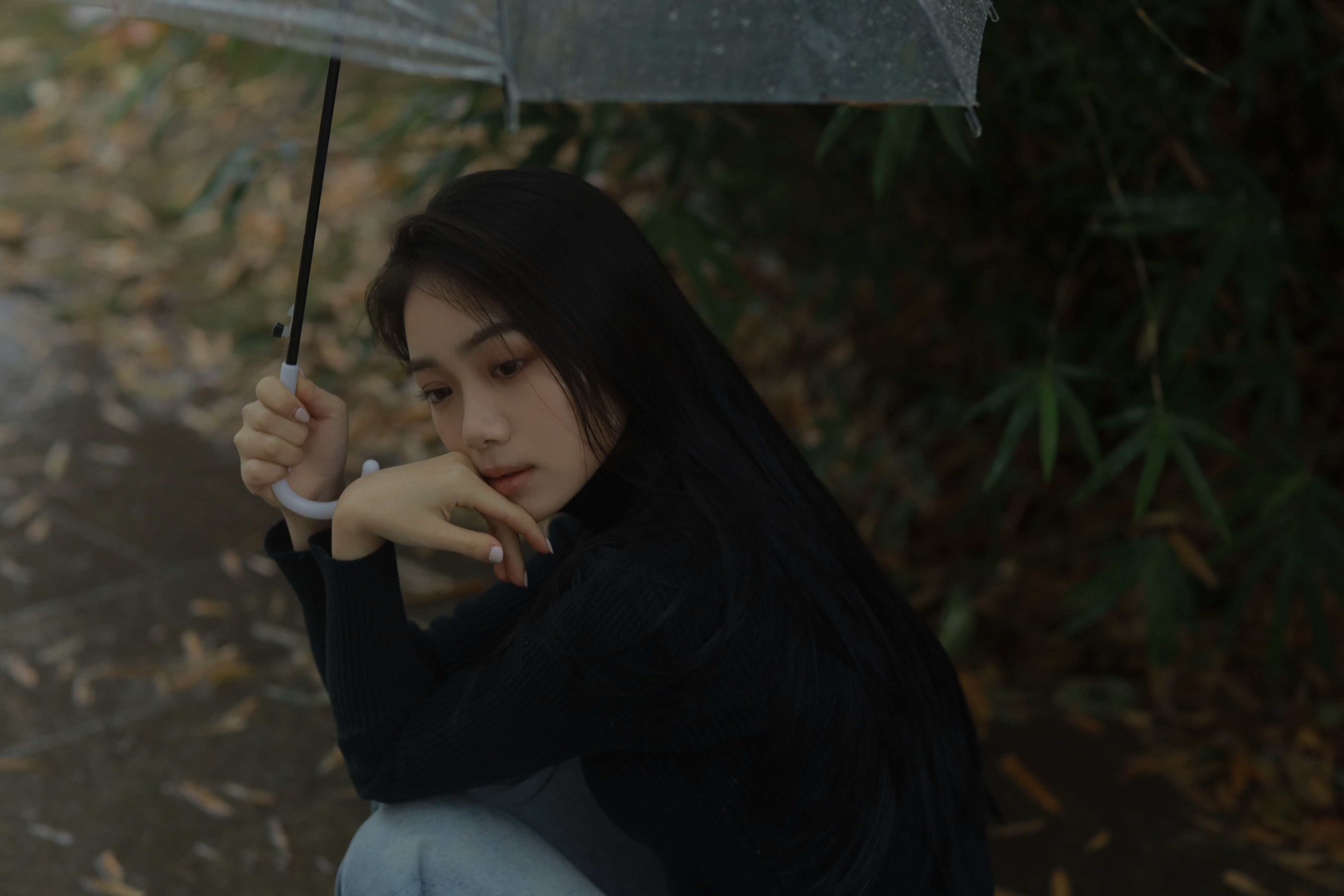 3月的阴天 下雨天 小姐姐 精美 伤感 美女