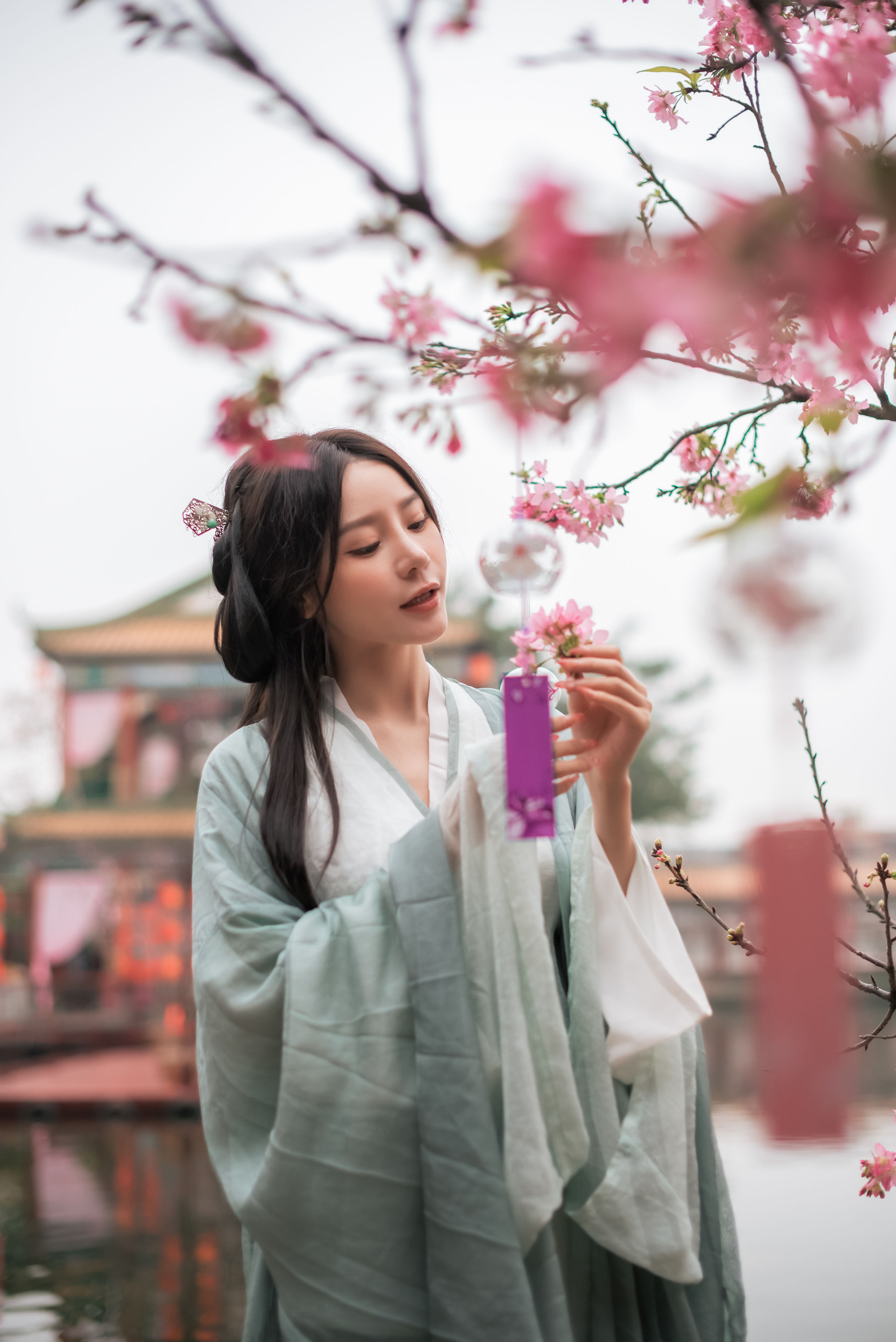 繁花 汉服 古风 女子 花 优美