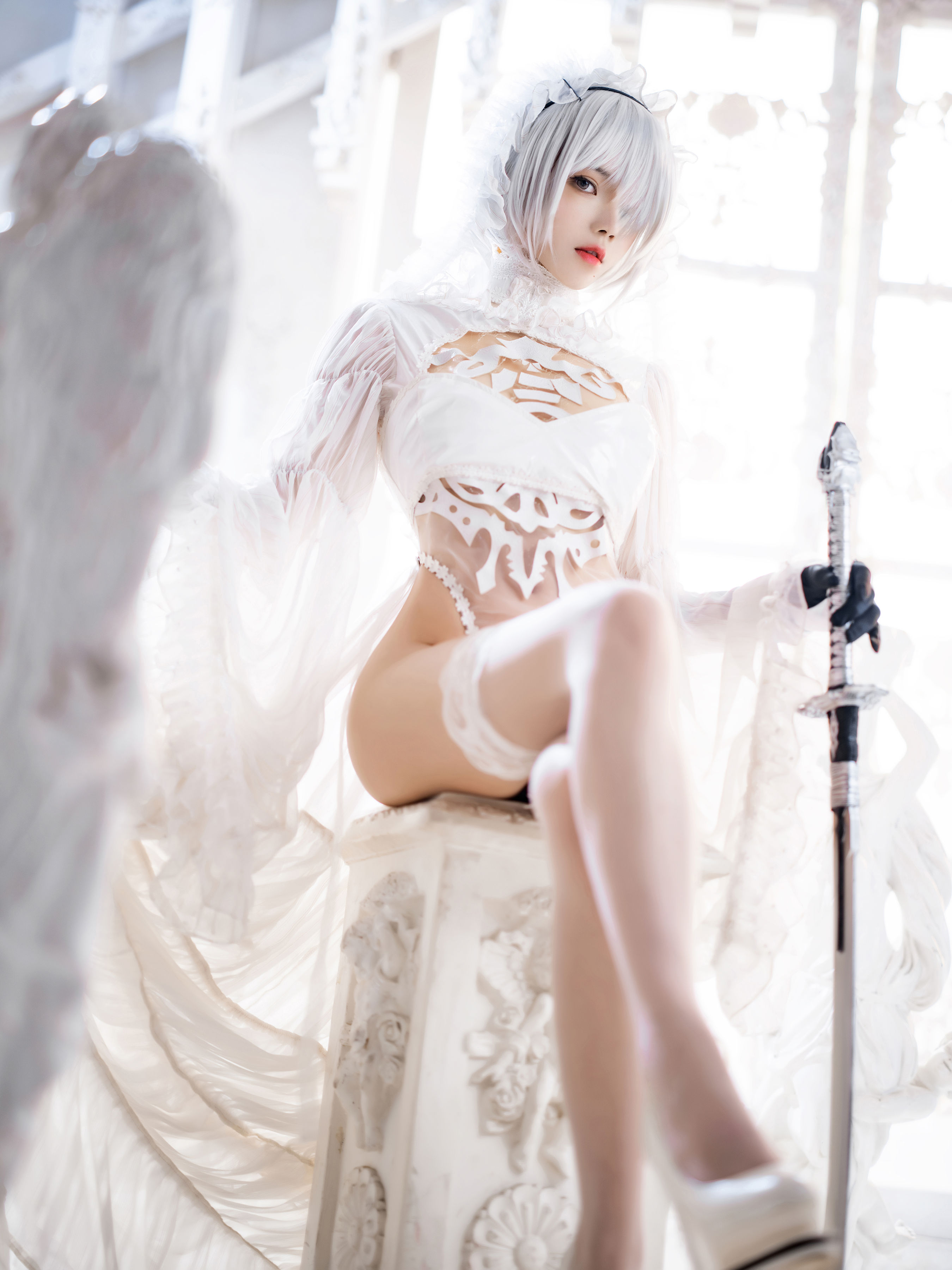 《花嫁主题COSPLAY盛典：梦幻2B华丽变身》