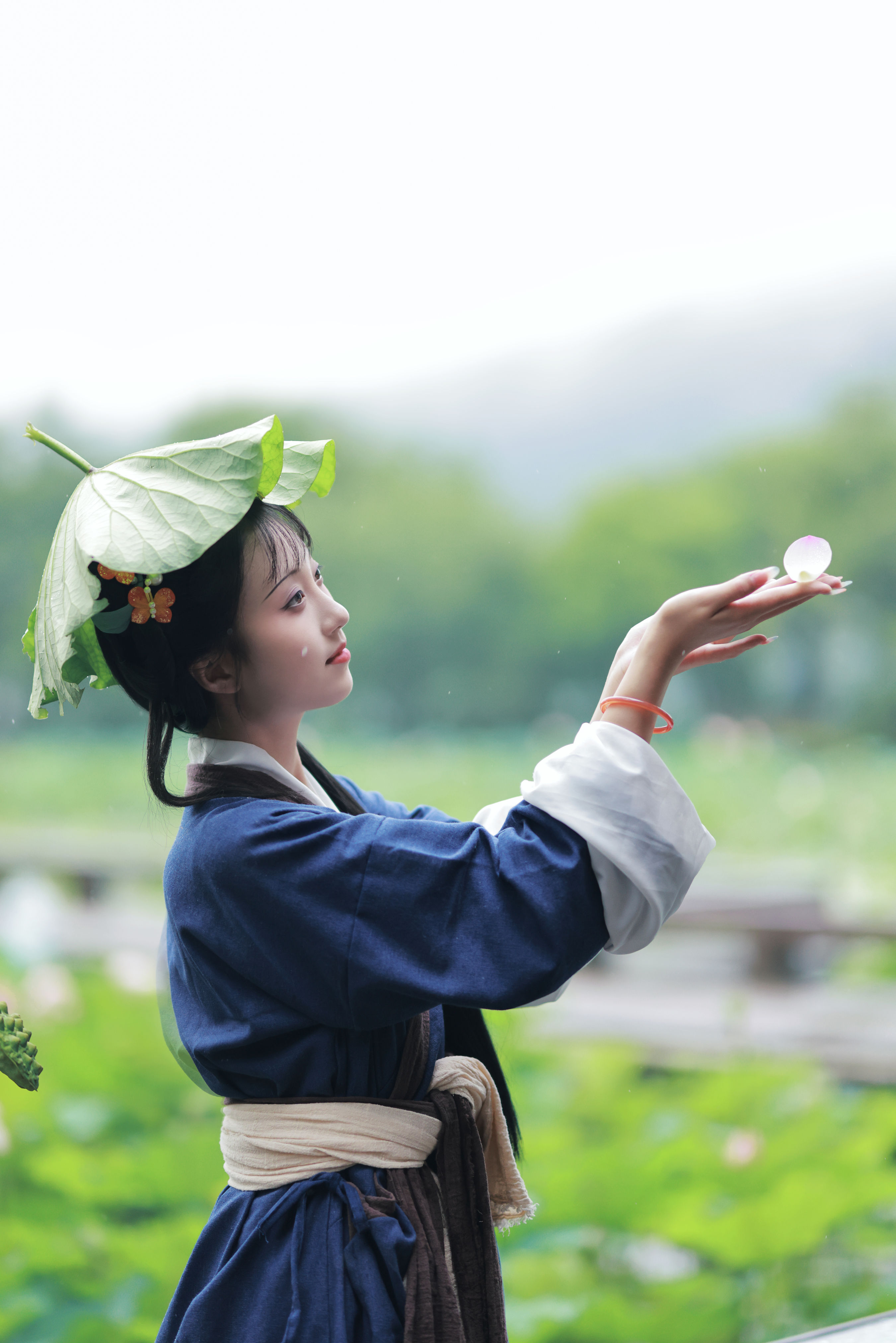 黛玉赏荷：荷韵清幽，情感翩跹