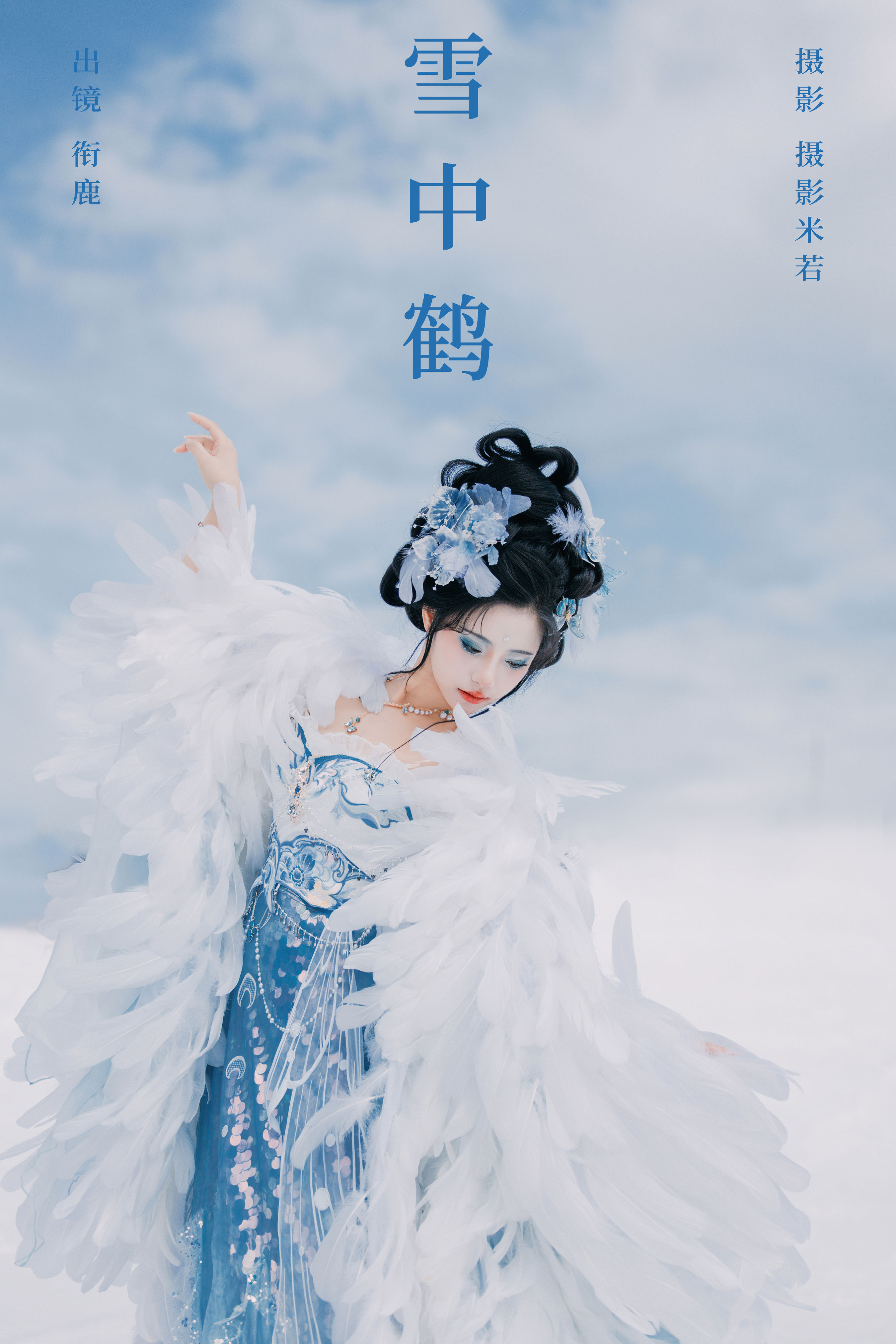 雪中鹤舞成诗意美画